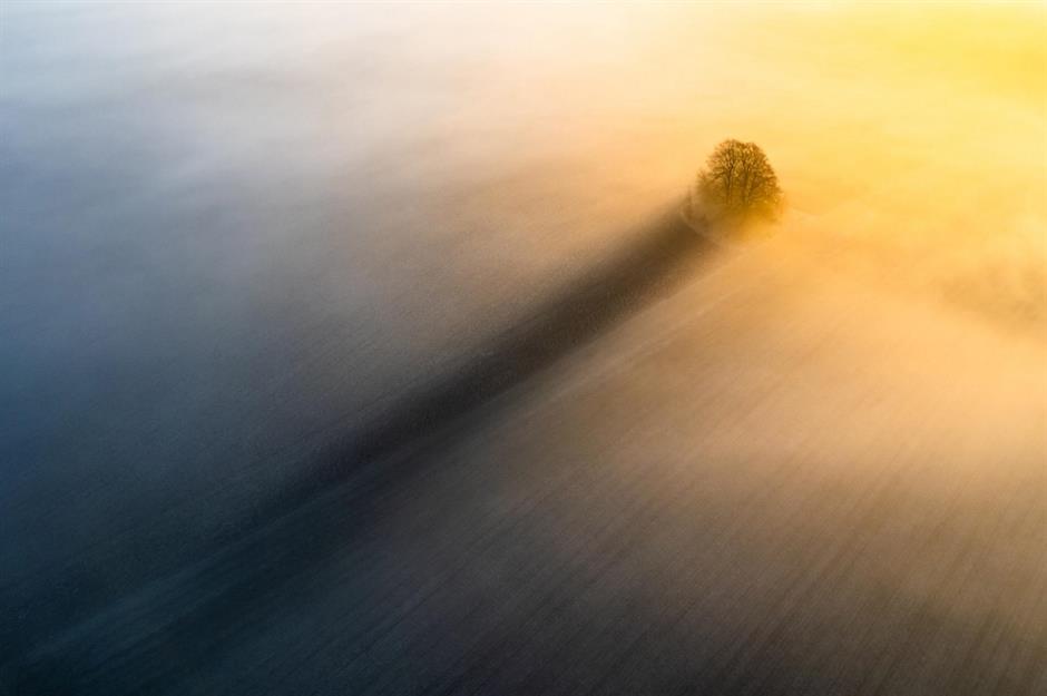 Der lange Schatten, Oxfordshire, England